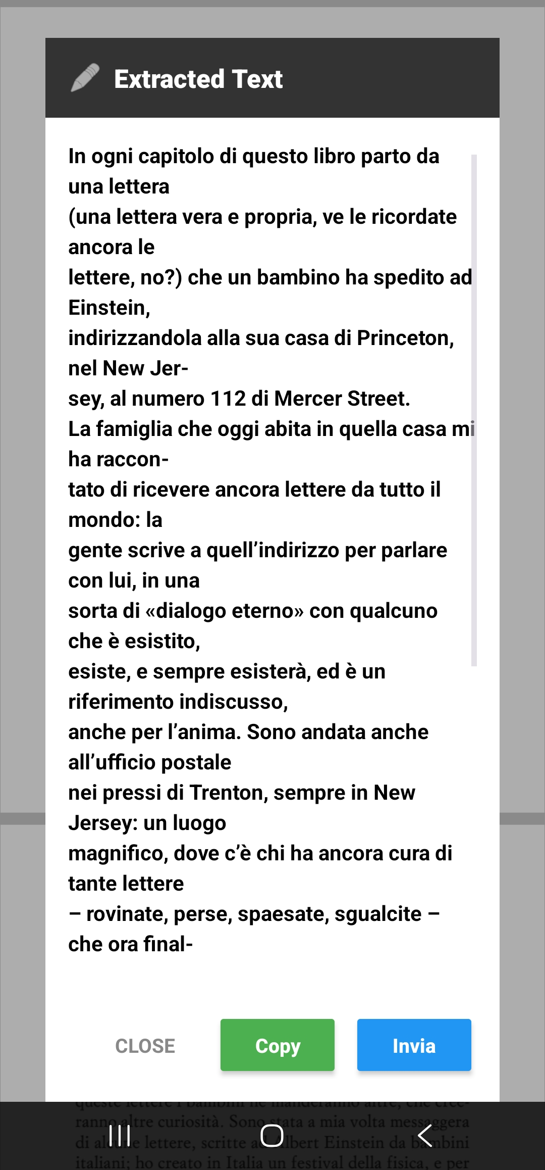 Screenshot Estrai Testo OCR